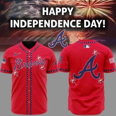 Premium MLB Atlanta Braves Happy Independence Day Baseball Jersey