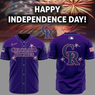 Premium MLB Colorado Rockies Happy Independence Day Baseball Jersey