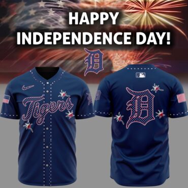 Premium MLB Detroit Tigers Happy Independence Day Baseball Jersey