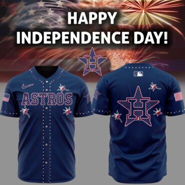 Premium MLB Houston Astros Happy Independence Day Baseball Jersey