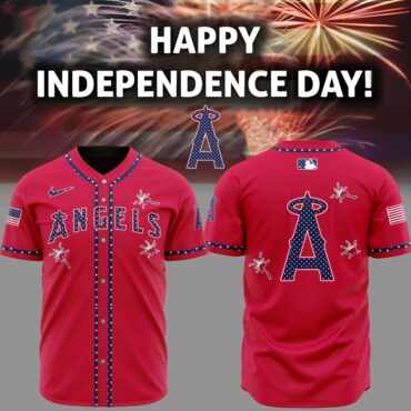 Premium MLB Los Angeles Angels Happy Independence Day Baseball Jersey