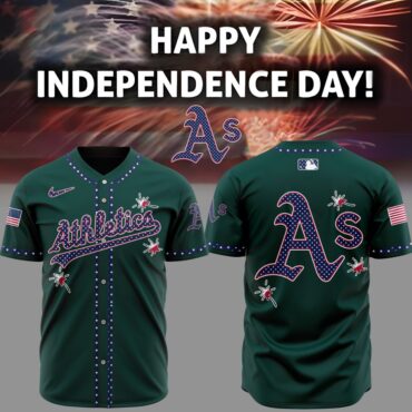 Premium MLB Oakland Athletics Happy Independence Day Baseball Jersey