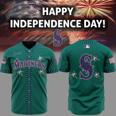 Premium MLB Seattle Mariners Happy IndependenceDay Baseball Jersey
