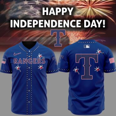 Premium MLB Texas Rangers Happy Independence Day Baseball Jersey