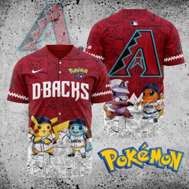 Premium MLB Arizona Diamondbacks X Pokemon Baseball Jersey