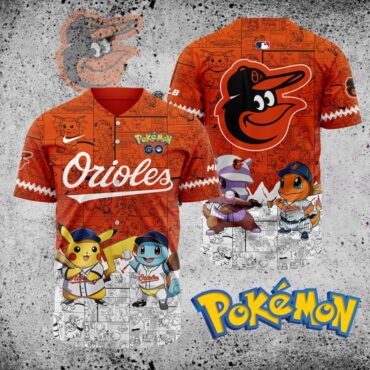 Premium MLB Baltimore Orioles X Pokemon Baseball Jersey