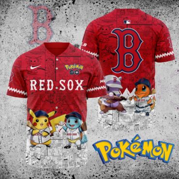 Premium MLB Boston Red Sox X Pokemon Baseball Jersey