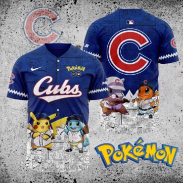 Premium MLB Chicago Cubs X Pokemon Baseball Jersey