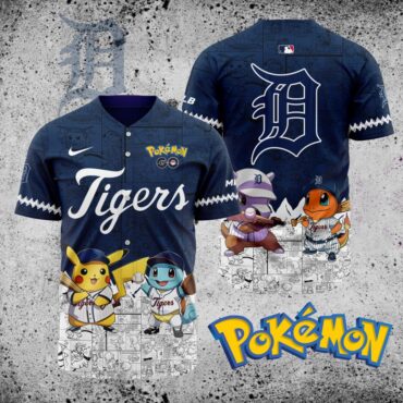 Premium MLB Detroit Tigers X Pokemon Baseball Jersey