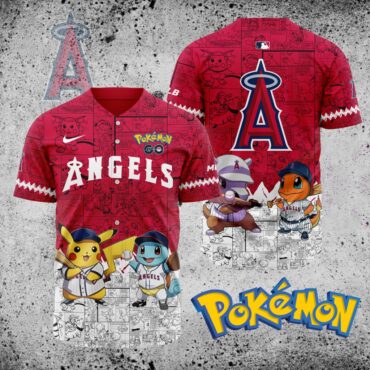 Premium MLB Los Angeles Angels X Pokemon Baseball Jersey