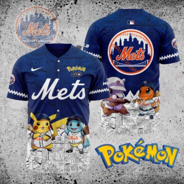 Premium MLB New York Mets X Pokemon Baseball Jersey