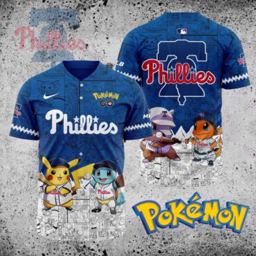 Premium MLB Philadelphia Phillies X Pokemon Baseball Jersey