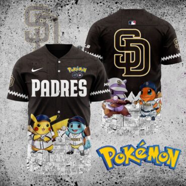 Premium MLB San Diego Padres X Pokemon Baseball Jersey