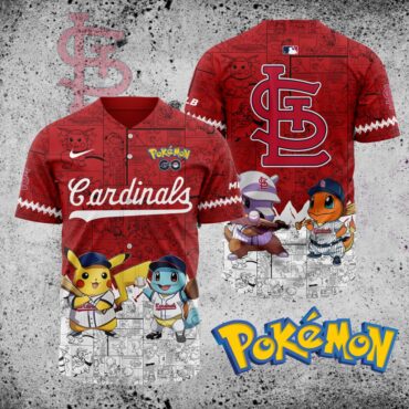 Premium MLB St. Louis Cardinals X Pokemon Baseball Jersey