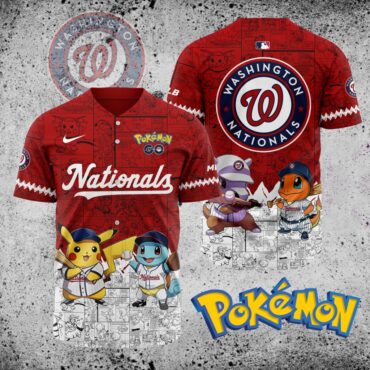 Premium MLB Washington Nationals X Pokemon Baseball Jersey