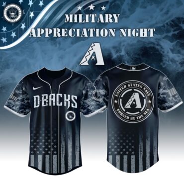 Premium MLB Arizona Diamondbacks Navy Military Appreciation Baseball Jersey