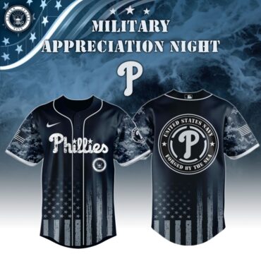 Premium MLB Philadelphia Phillies Navy Military Appreciation Baseball Jersey