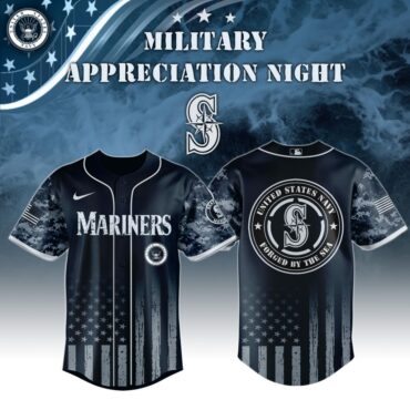 Premium MLB Seattle Mariners Navy Military Appreciation Baseball Jersey