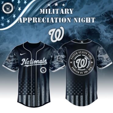 Premium MLB Washington Nationals Navy Military Appreciation Baseball Jersey