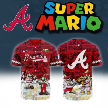 Premium MLB Atlanta Braves X Super Mario Baseball Jersey