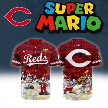 Premium MLB Cincinnati Reds X Super Mario Baseball Jersey