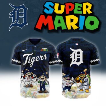 Premium MLB Detroit Tigers X Super Mario Baseball Jersey