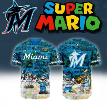 Premium MLB Miami Marlins X Super Mario Baseball Jersey