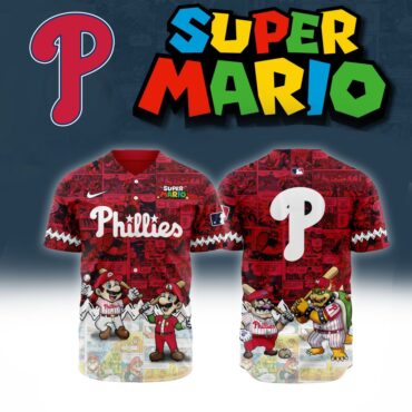 Premium MLB Philadelphia Phillies X Super Mario Baseball Jersey