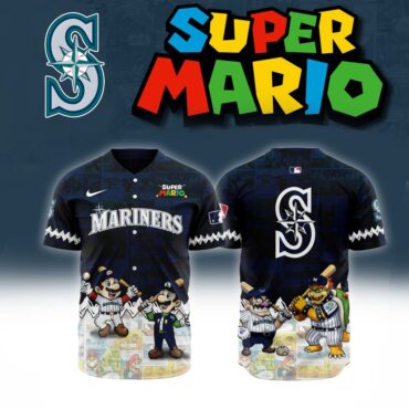 Premium MLB Seattle Mariners X Super Mario Baseball Jersey
