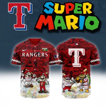Premium MLB Texas Rangers X Super Mario Baseball Jersey