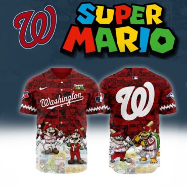Premium MLB Washington Nationals X Super Mario Baseball Jersey