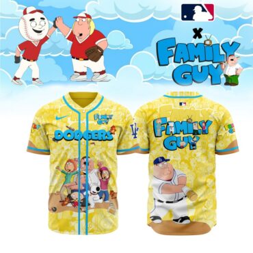 Premium MLB Los Angeles Dodgers X Family Guy Baseball Jersey