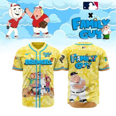 Premium MLB Milwaukee Brewers X Family Guy Baseball Jersey