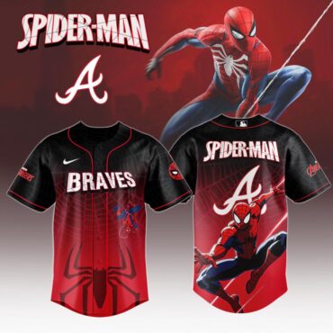 Premium MLB Atlanta Braves X Spider-Man Baseball Jersey NMD