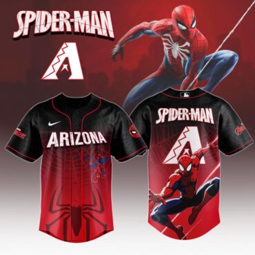 Premium MLB Arizona Diamondbacks X Spider-Man Baseball Jersey