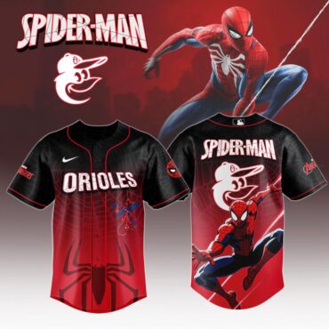 Premium MLB Baltimore Orioles X Spider-Man Baseball Jersey