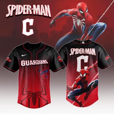 Premium MLB Cleveland Guardians X Spider-Man Baseball Jersey