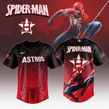 Premium MLB Houston Astros X Spider-Man Baseball Jersey