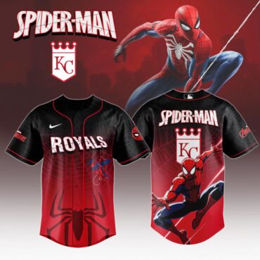 Premium MLB Kansas City Royals X Spider-Man Baseball Jersey