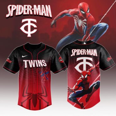 Premium MLB Minnesota Twins X Spider-Man Baseball Jersey