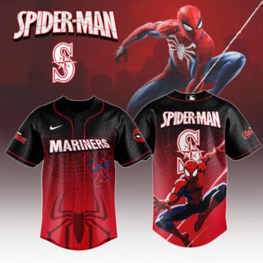 Premium MLB Seattle Mariners X Spider-Man Baseball Jersey