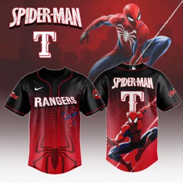 Premium MLB Texas Rangers X Spider-Man Baseball Jersey