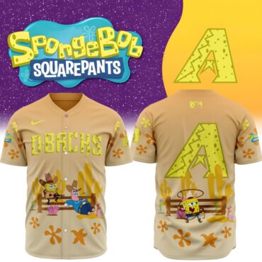 Premium MLB Arizona Diamondbacks X SpongeBob SquarePants Special Baseball Jersey
