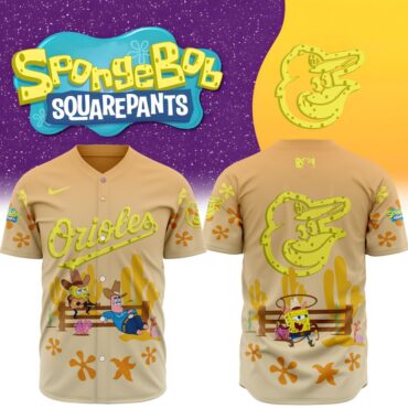 Premium MLB Baltimore Orioles X SpongeBob SquarePants Special Baseball Jersey