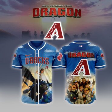 Premium MLB Arizona Diamondbacks X How To Train Your Dragon Baseball Jersey