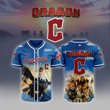 Premium MLB Cleveland Guardians X How To Train Your Dragon Baseball Jersey