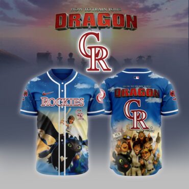 Premium MLB Colorado Rockies X How To Train Your Dragon Baseball Jersey