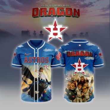 Premium MLB Houston Astros X How To Train Your Dragon Baseball Jersey