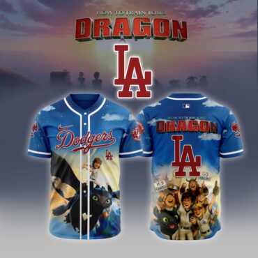Premium MLB Los Angeles Dodgers X How To Train Your Dragon Baseball Jersey