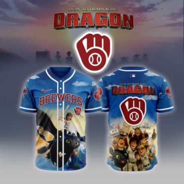Premium MLB Milwaukee Brewers X How To Train Your Dragon Baseball Jersey